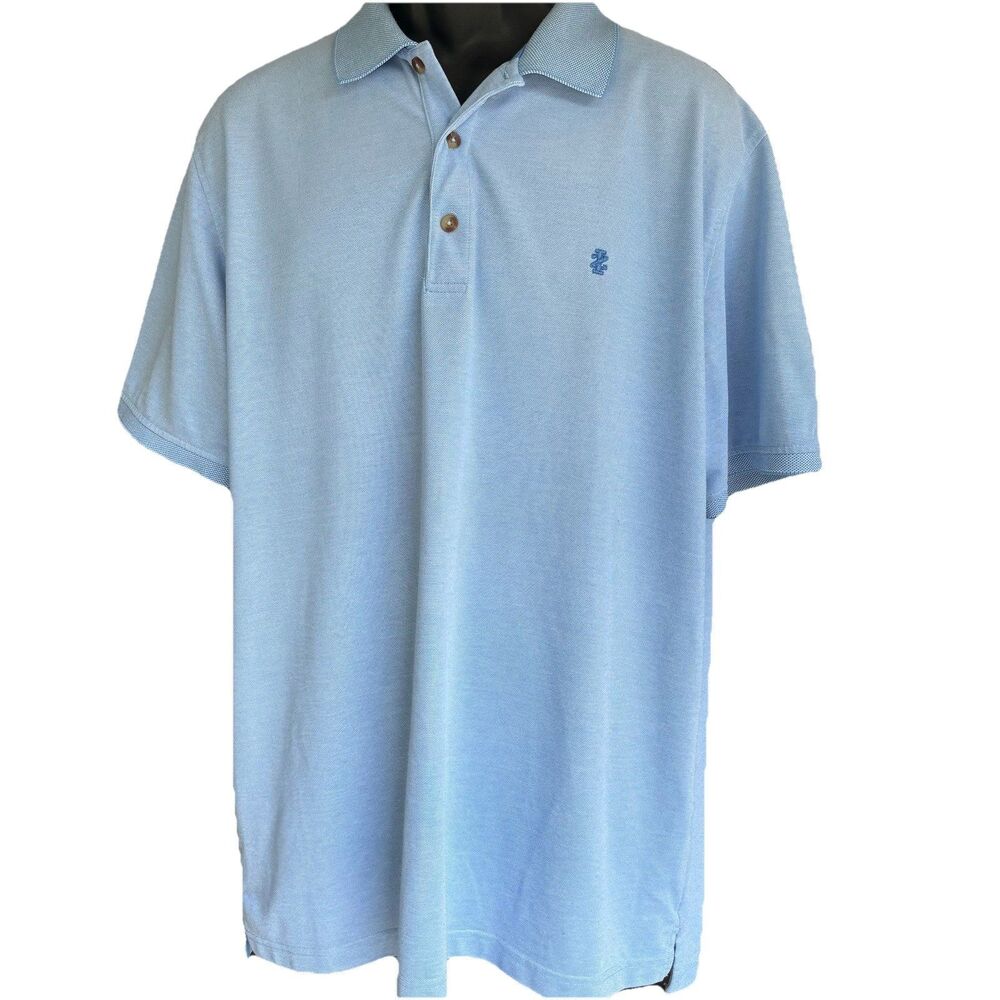 IZOD  Performance Stretch Golf Polo Shirt Mens XL Blue Short Sleeve